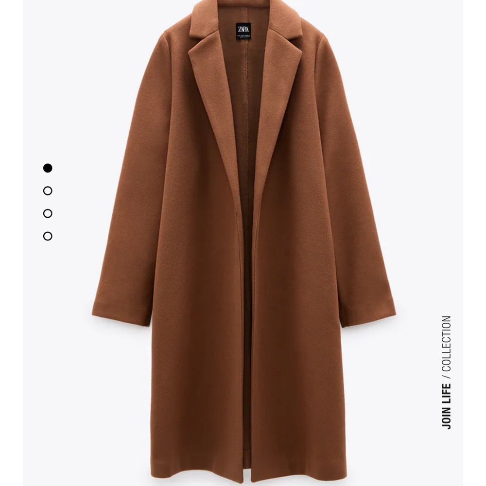 Zara lapel camel coat never worn